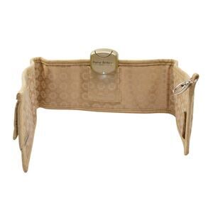 Women's Bag Organizer PURSE BRITE Lighted Multiple Pockets Tan Canvas